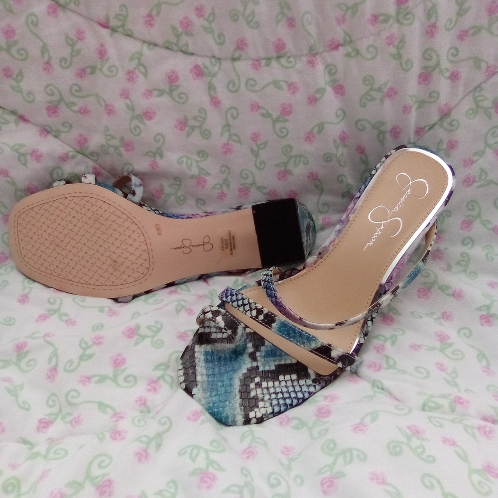 Jessica Simpson Heels with Snakeskin Print